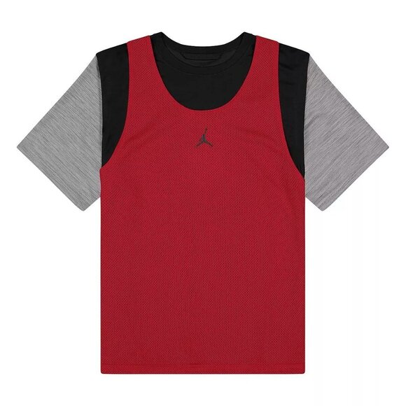 Jordan Dri-FIT Sport 3in1 Training Top Men's Mesh Basketball Jersey Black Red XL - Picture 1 of 9